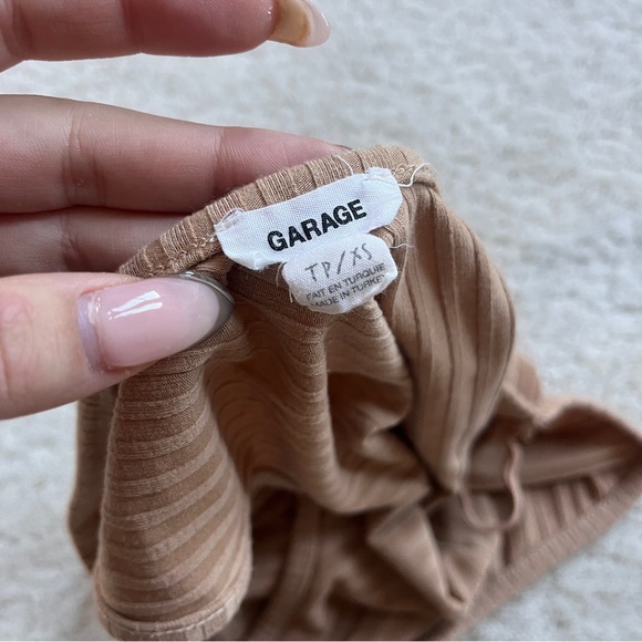 One-Shoulder Ribbed Top - Beige - Picture 3 of 3